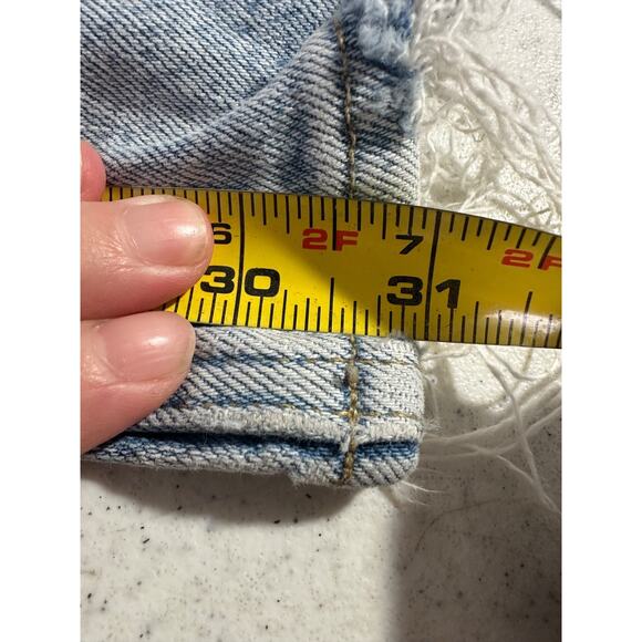 Abercrombie High rise 90’s Relaxed Raw Hem 28/8 Women’s Denim Light Wash D15 - Picture 7 of 7